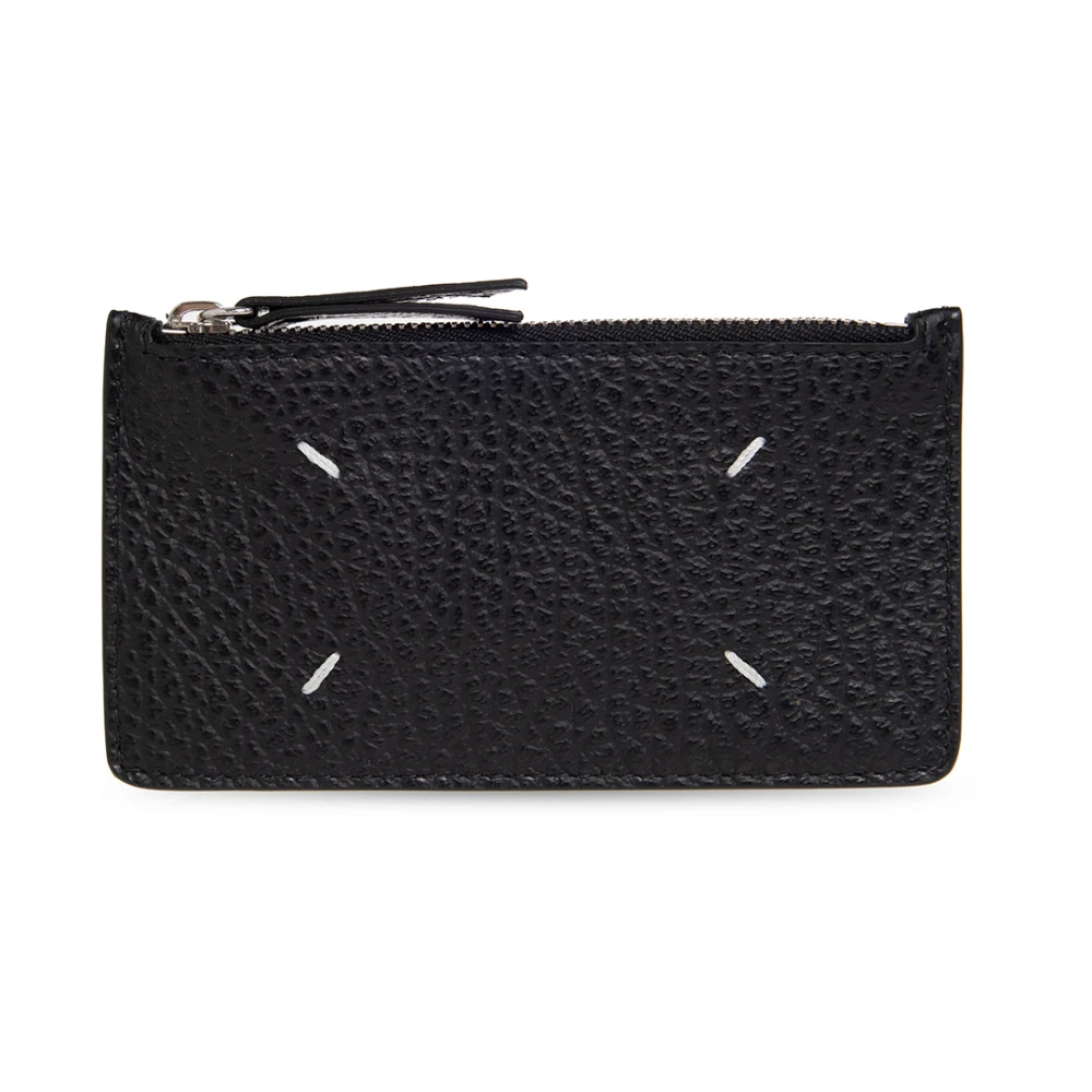 Maison Margiela Unisex Black Wallets & Cardholders, One Size, Zipped Cardholder