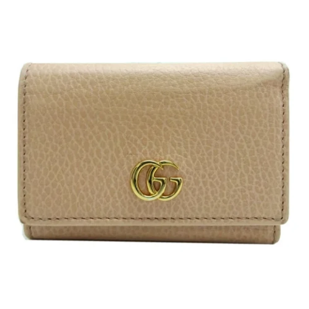 Gucci Vintage Pre-owned Leather wallets Beige Dames