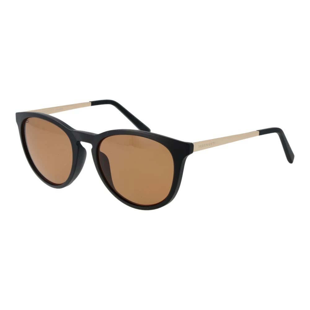 Serengeti Unisex Black Round Sunglasses Polarized Photochromatic