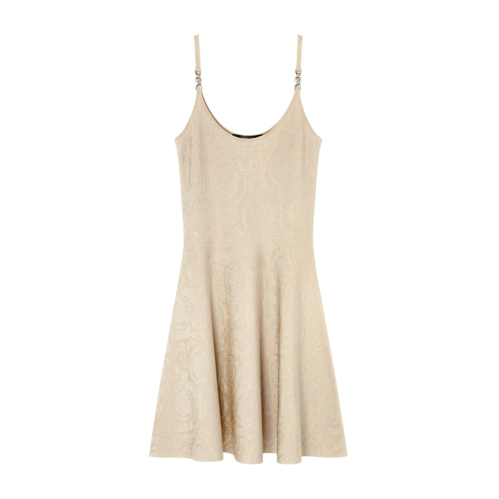 Versace Women's Beige Short Dresses, Xs, Barocco Jacquard Short Dress