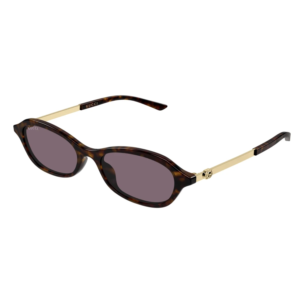 Gucci Oval-Frame Sunglasses - Female - Sunglasses - Brown - 52 Mm - Accessories