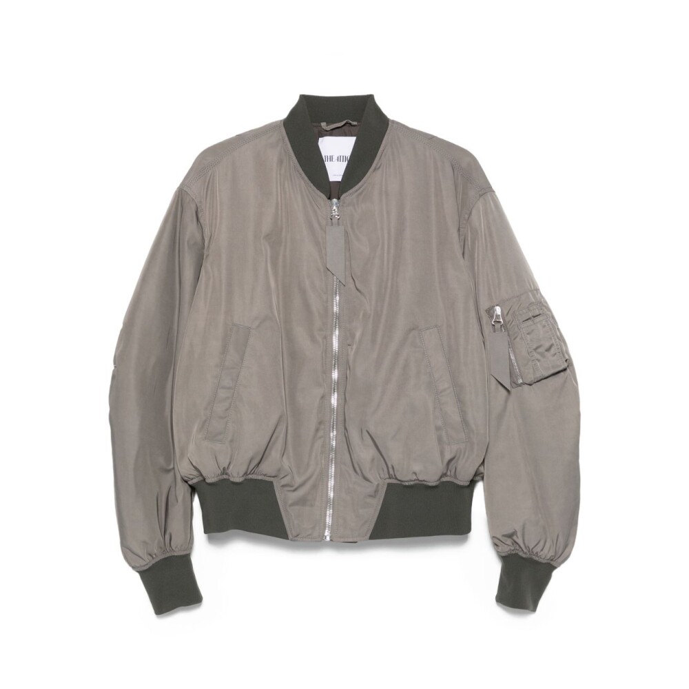 ブルゾン THE ATTICO The Attico Jackets Grey Wool-blend bomber jacket in grey - The Attico | Mytheresa