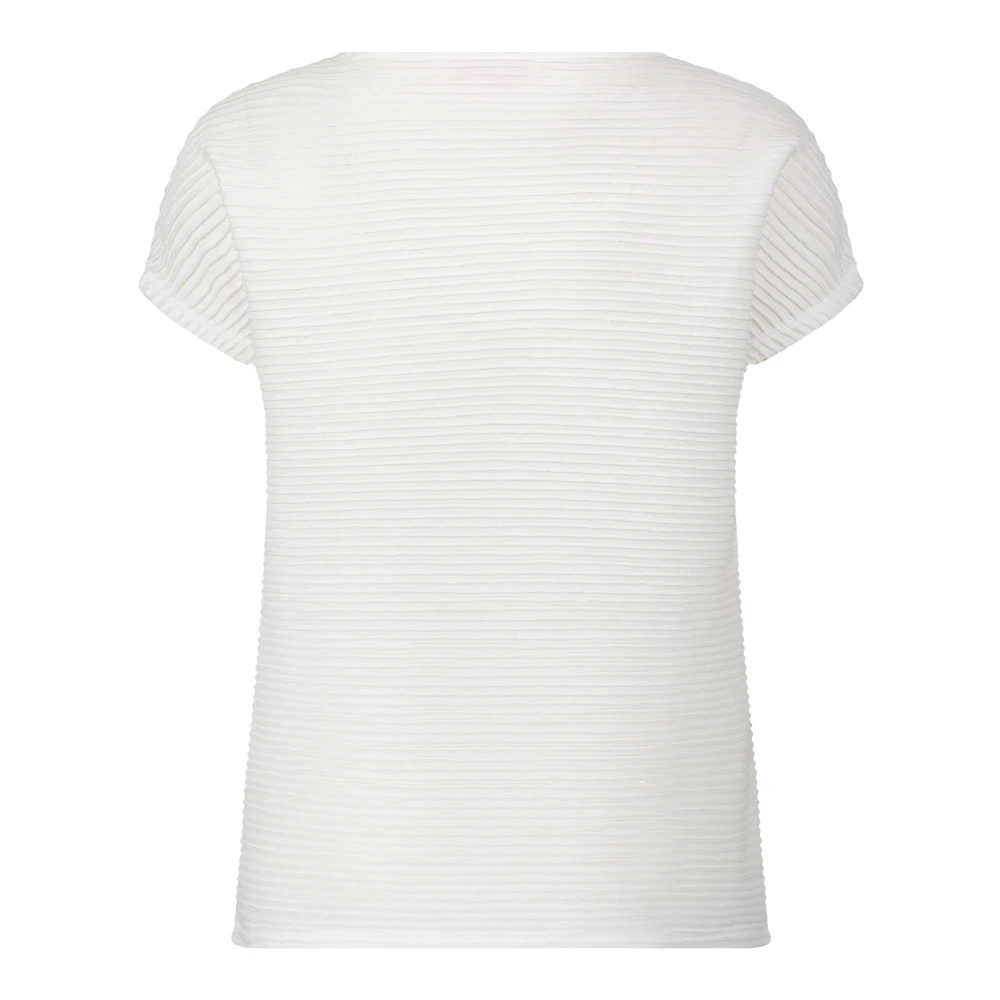 Betty Barclay Geribbeld Casual Shirt met Structuur White Dames