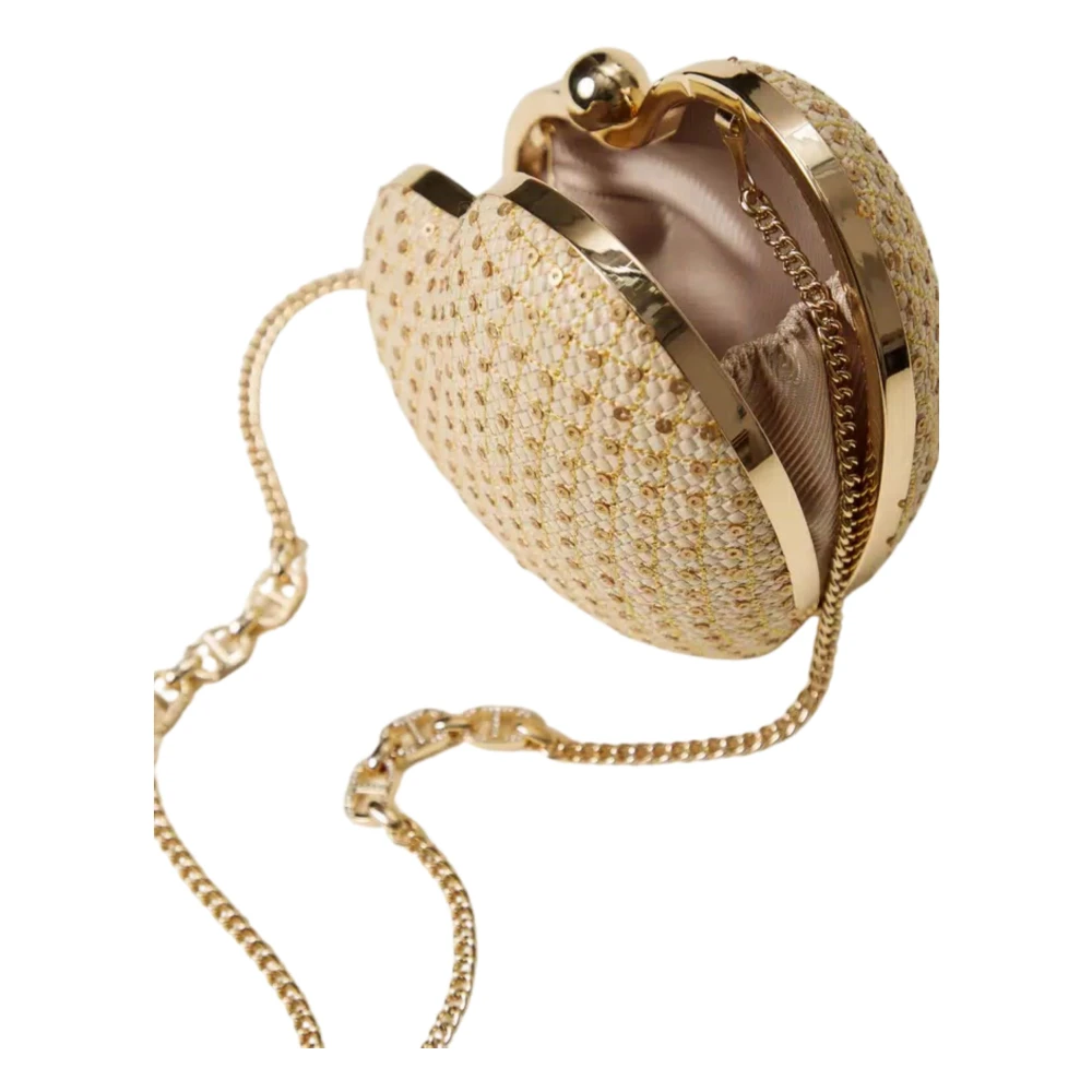 Twinset Hart Riet Clutch Tas met Ketting Yellow Dames
