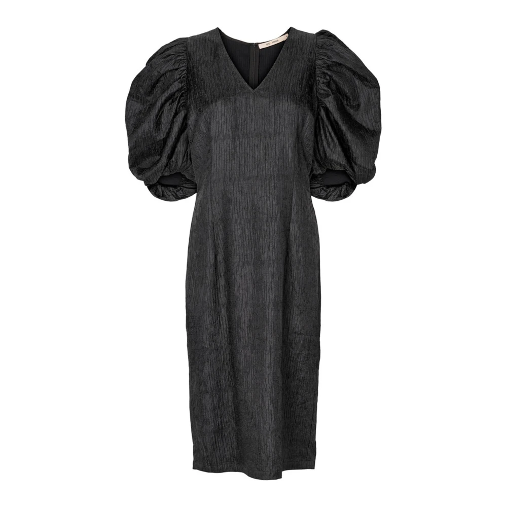 RUE de Femme Elegante Zwarte Lyric Jurk met V-Hals Black Dames