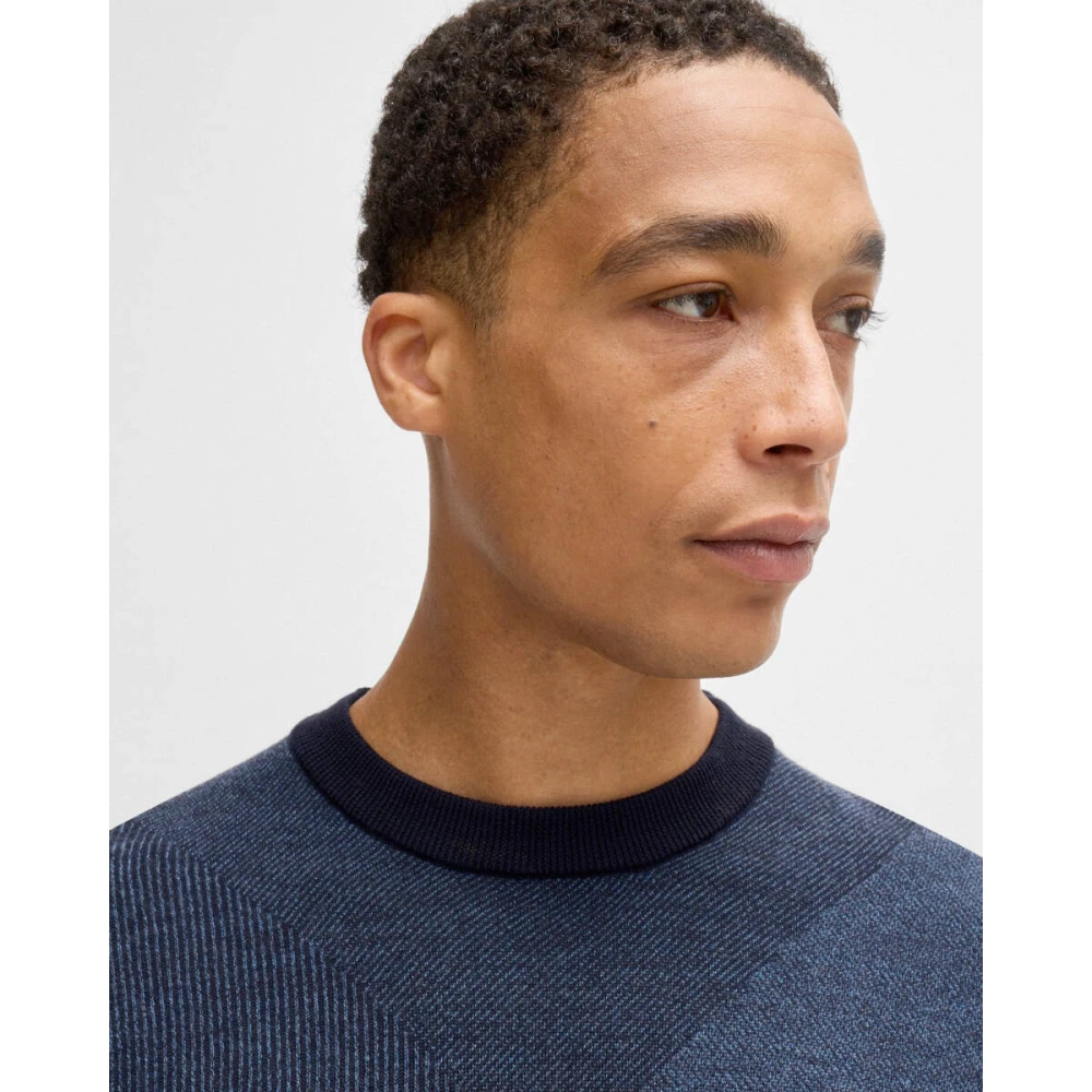 Boss Orange Stijlvolle Pullover voor Mannen Blue Heren