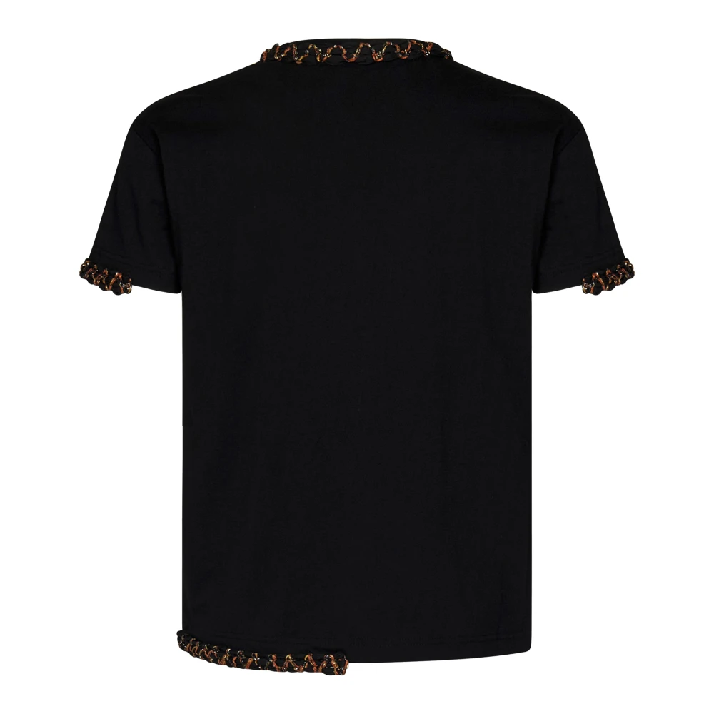 Andersson Bell Zwart katoenen T-shirt met geborduurd logo Black Heren