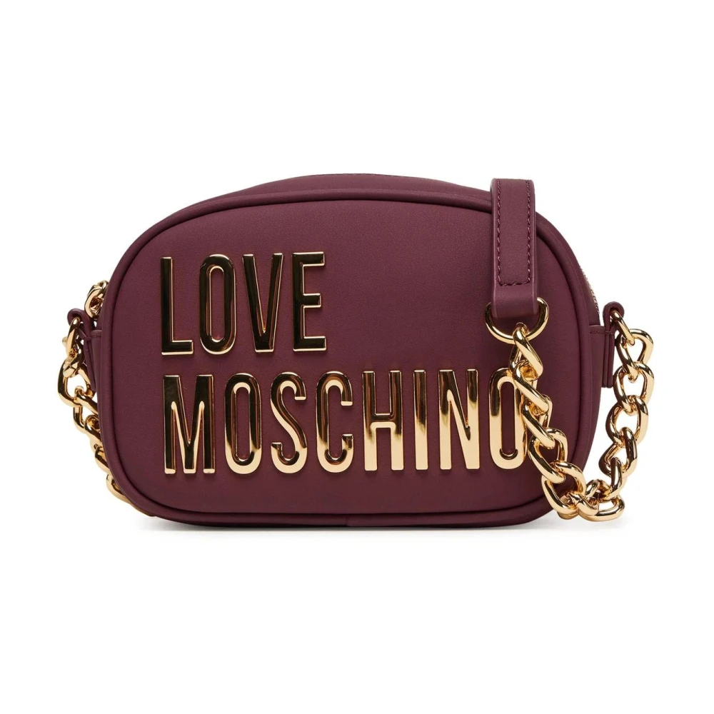 Love Moschino Donna Rosso Borsa A Tracolla In Pelle Sintetica Con Logo A Vista