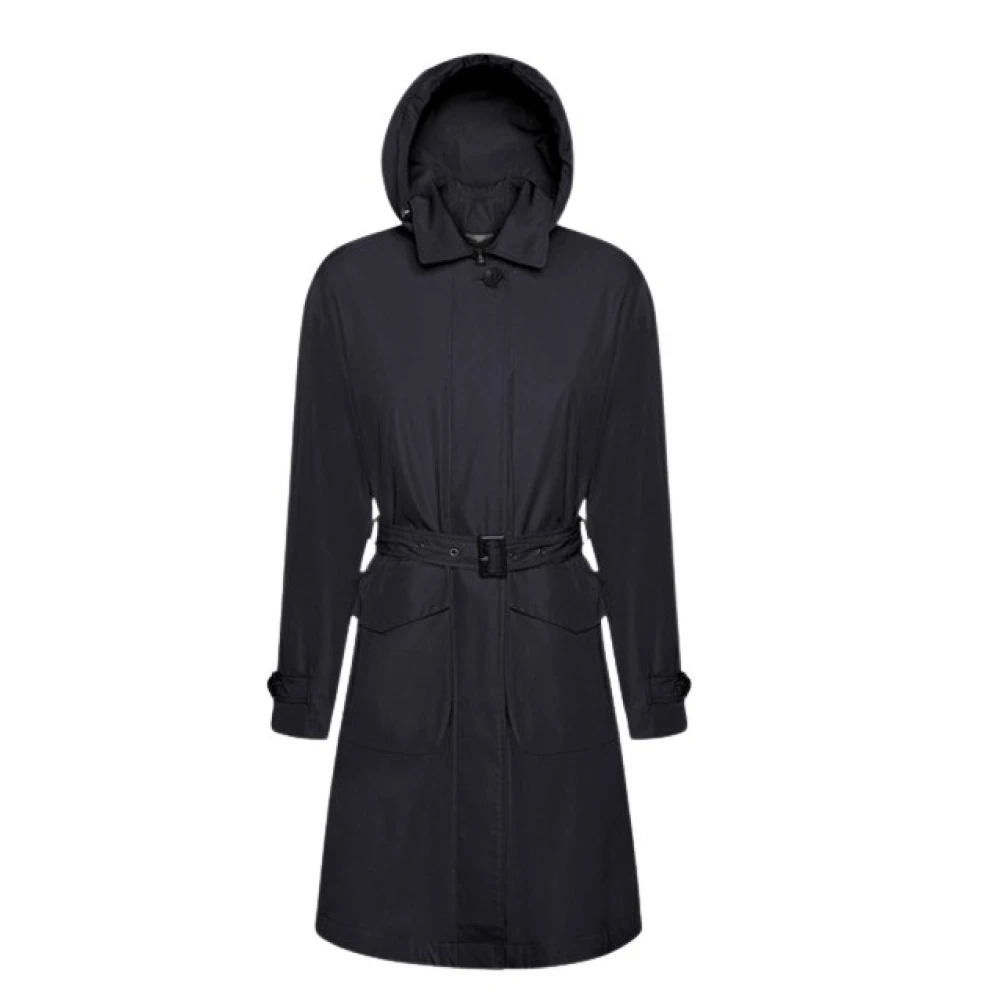 Geox Belted Coats Blue Dames