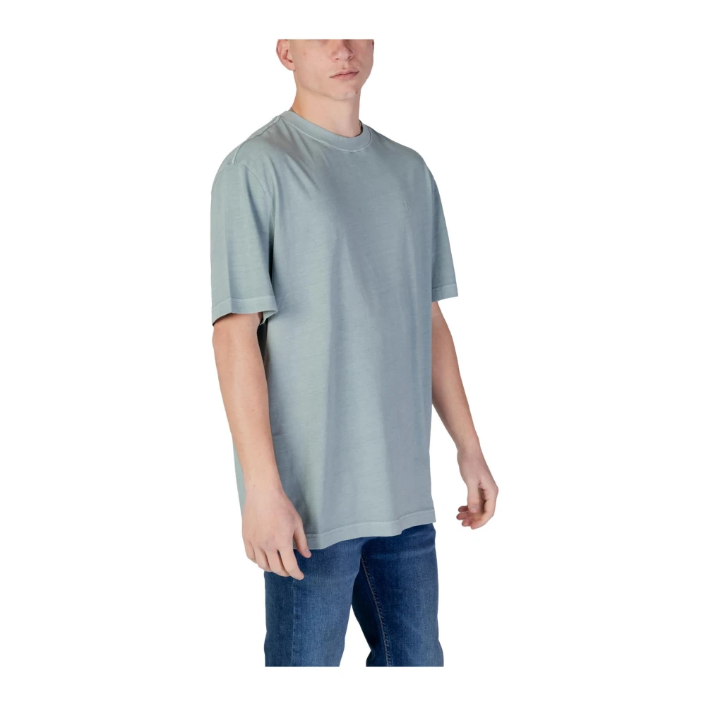 Calvin Klein Jeans Groene Bedrukte Ronde Hals T-Shirt Green Heren