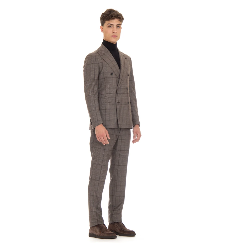 Tagliatore Dubbelbreasted wollen jurk Vesuvio-stijl Gray Heren