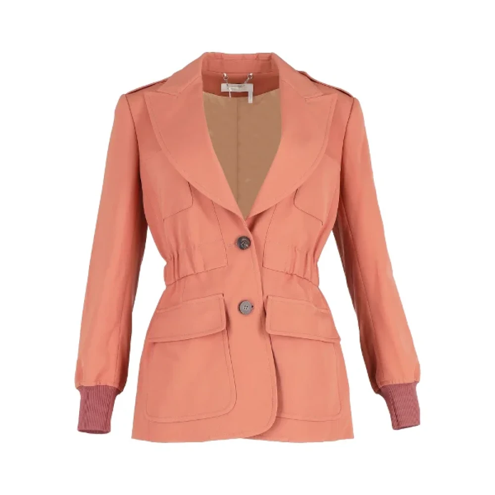 Chloé Pre-owned Wool outerwear Pink Dames