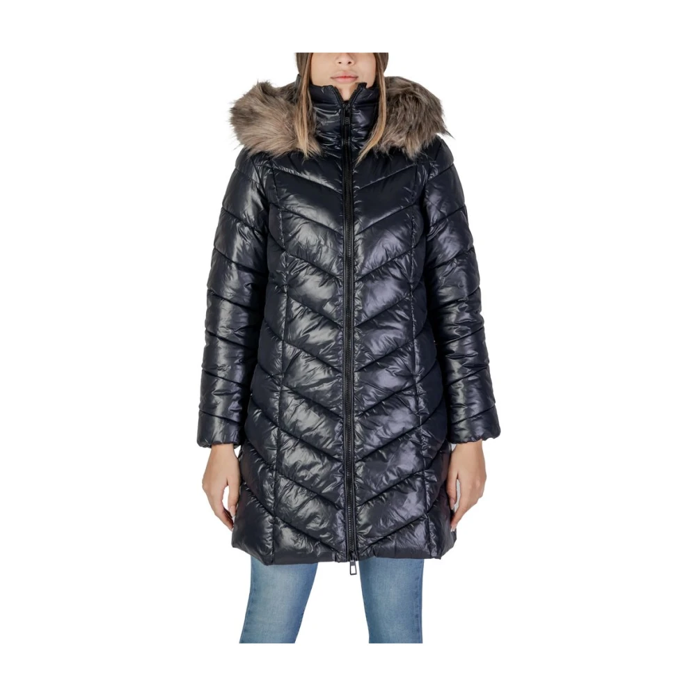 Only Zwarte Polyamide Jas & Mantel Collectie Black Dames