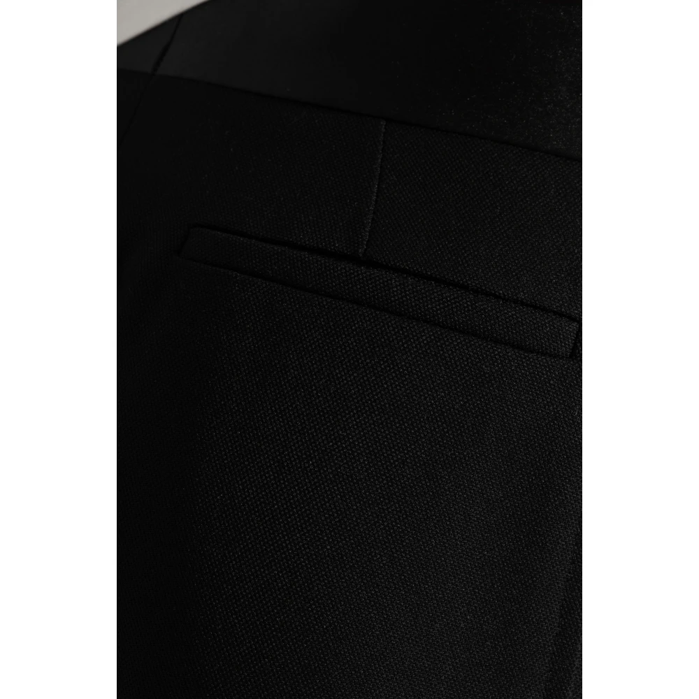 Victoria Beckham Broek met wollen afwerking Black Dames