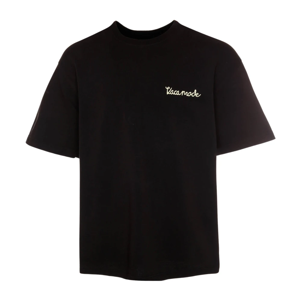 Samsøe T-Shirt met Grafische Print en Geribbelde Halslijn Black Heren