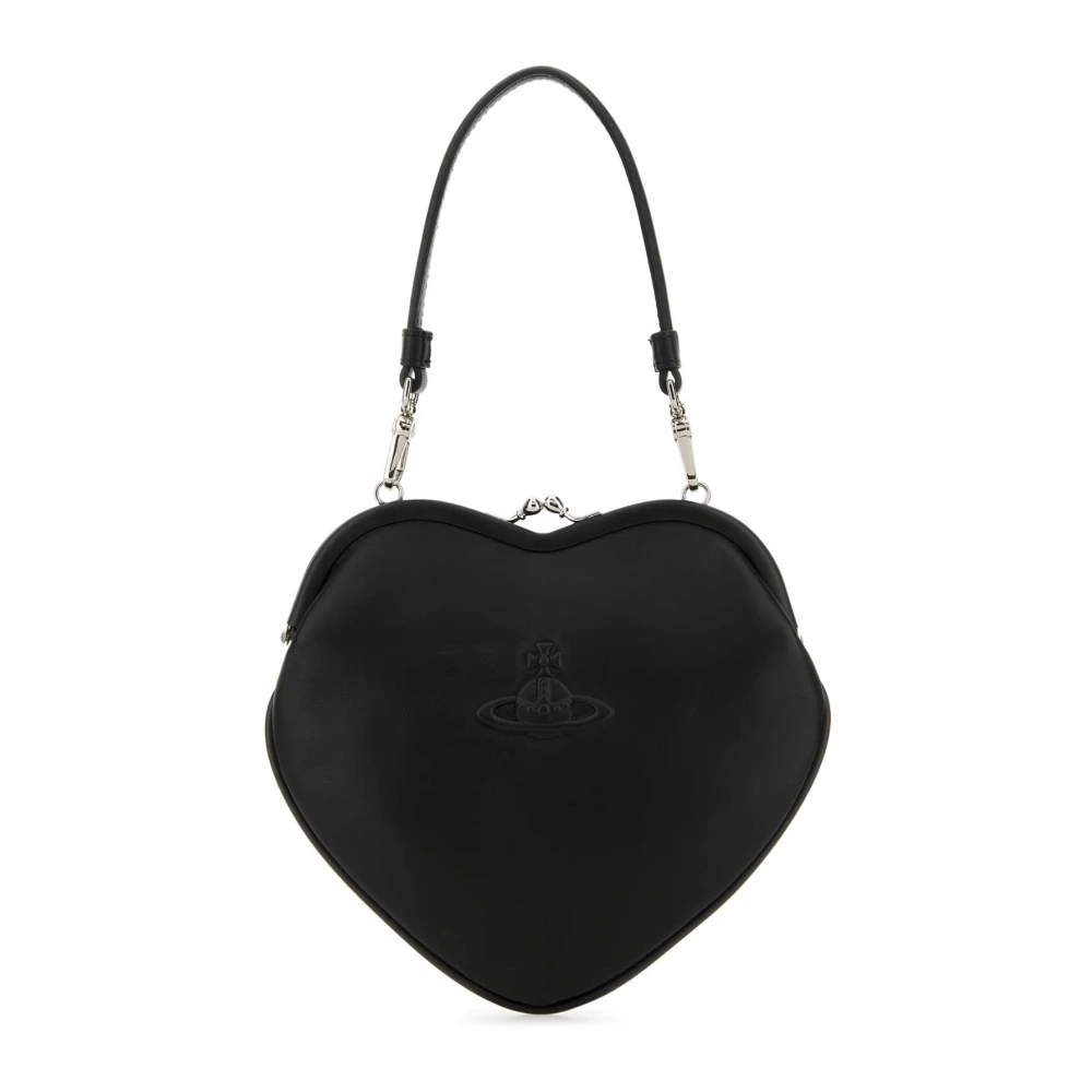 Vivienne Westwood Belle Heart Leren Handtas Black Dames