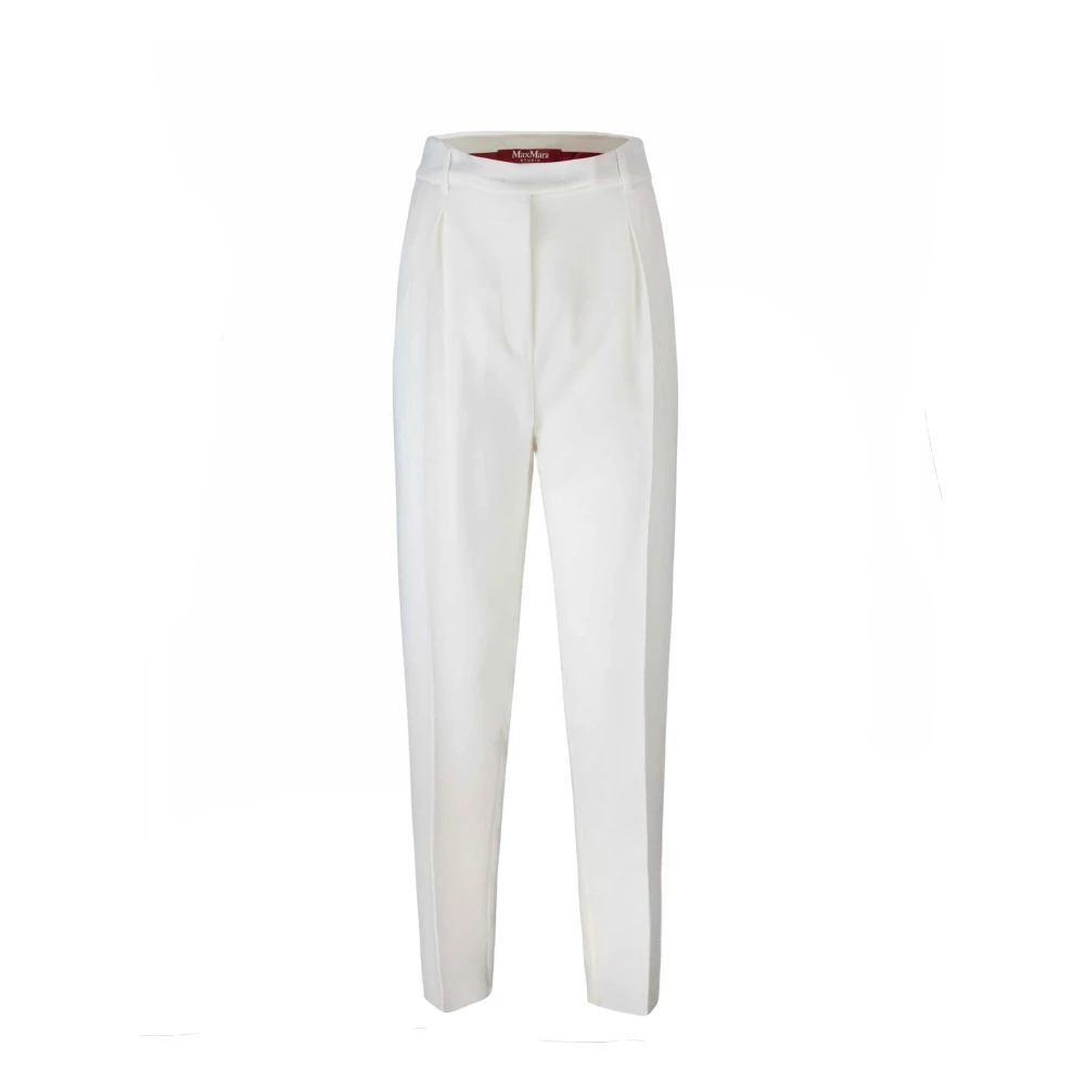 Max Mara Studio Op maat gemaakte witte broek ritssluiting White Dames