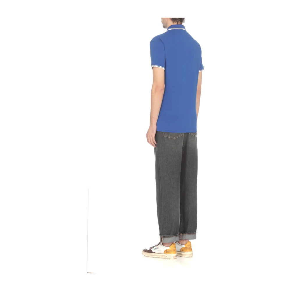 Fay Polo Shirts Blue Heren
