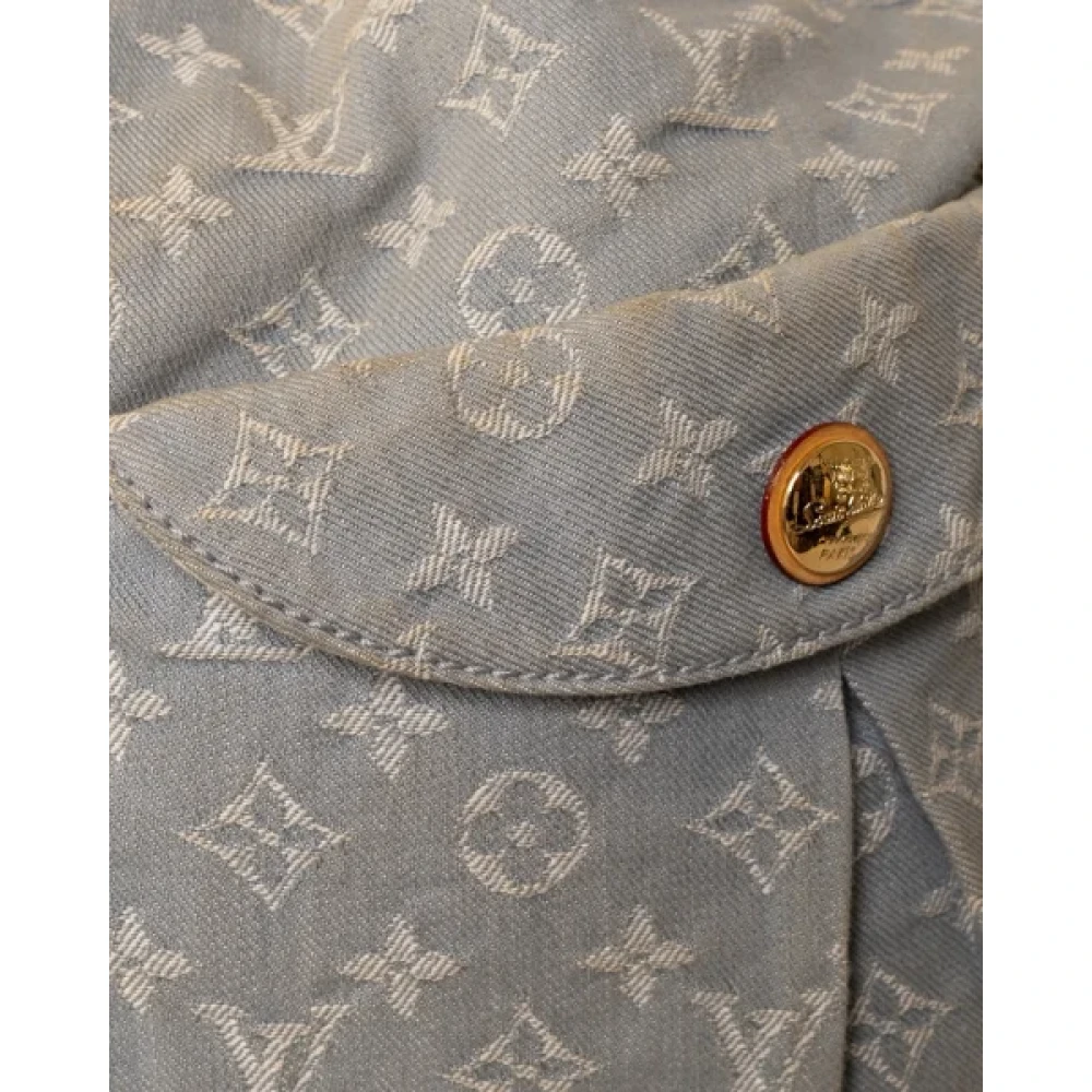 Louis Vuitton Vintage Pre-owned Denim handbags Gray Dames