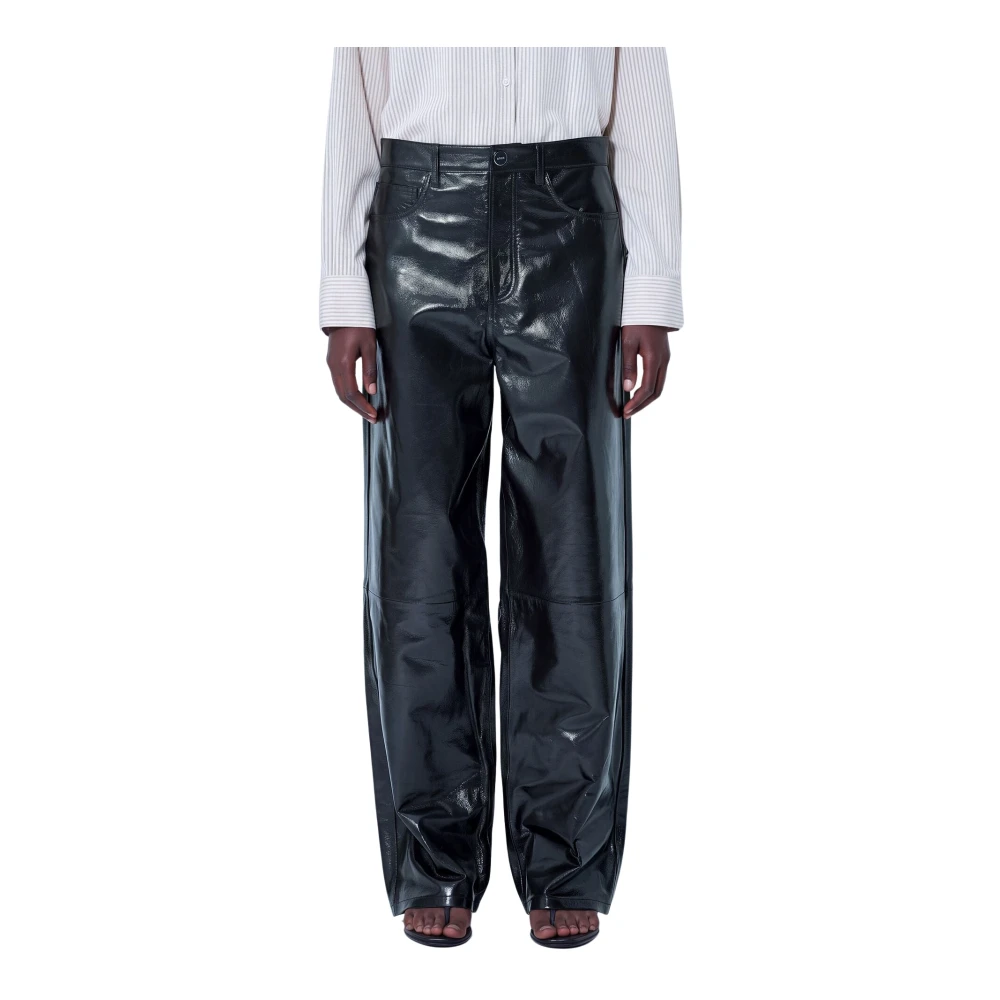 Róhe Women's Brown Bruun Lacquer Baggy Trousers - Woman Pants Fr - 38 - Image 3