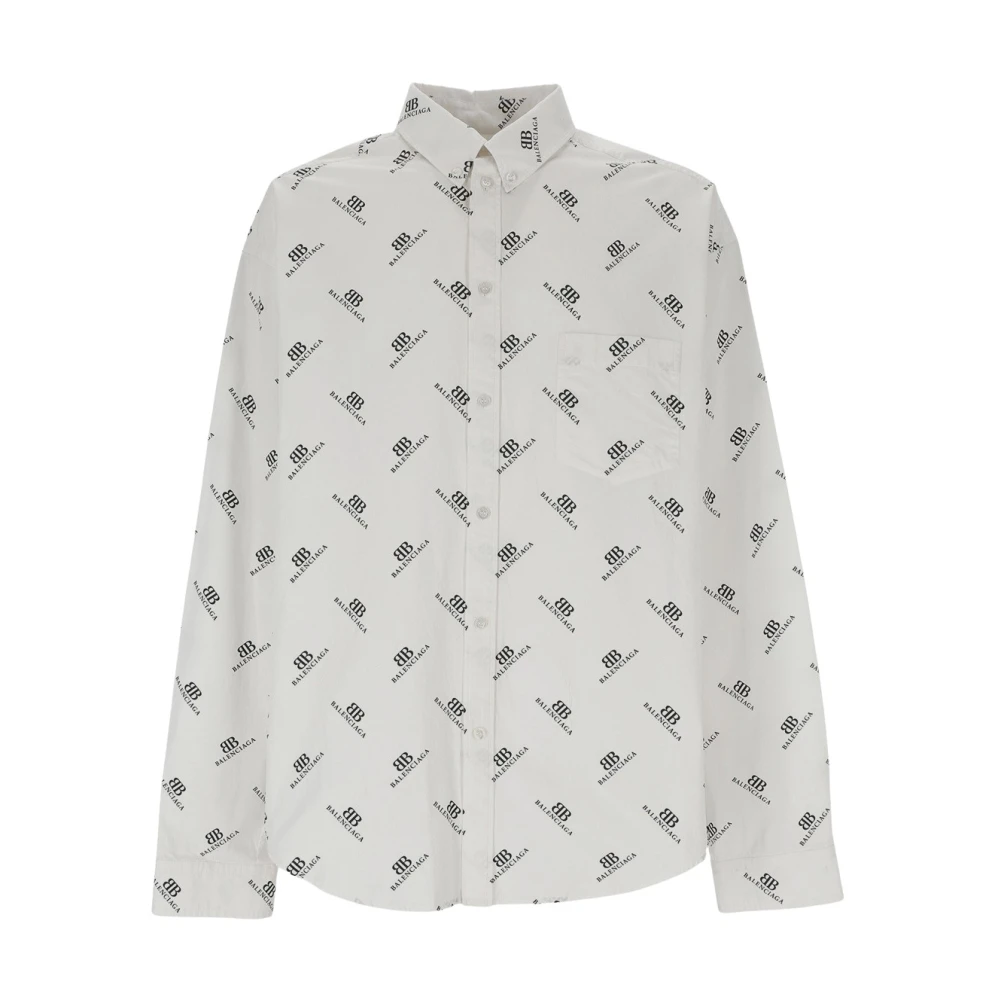 Balenciaga Katoenen Logo Shirt Multicolor Heren