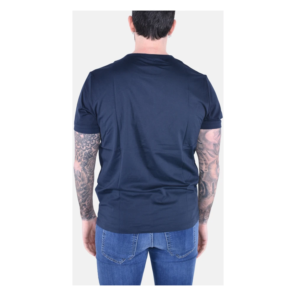 Sun68 Gemerceriseerd Jersey T-shirt Korte Mouw Blue Heren