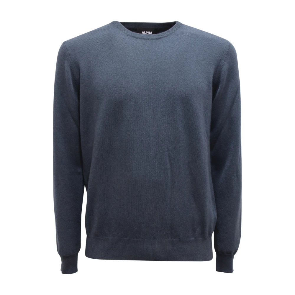 Alpha Studio Men's Blue Cashmere Knitwear, M, Vintage Cashmere Jumper
