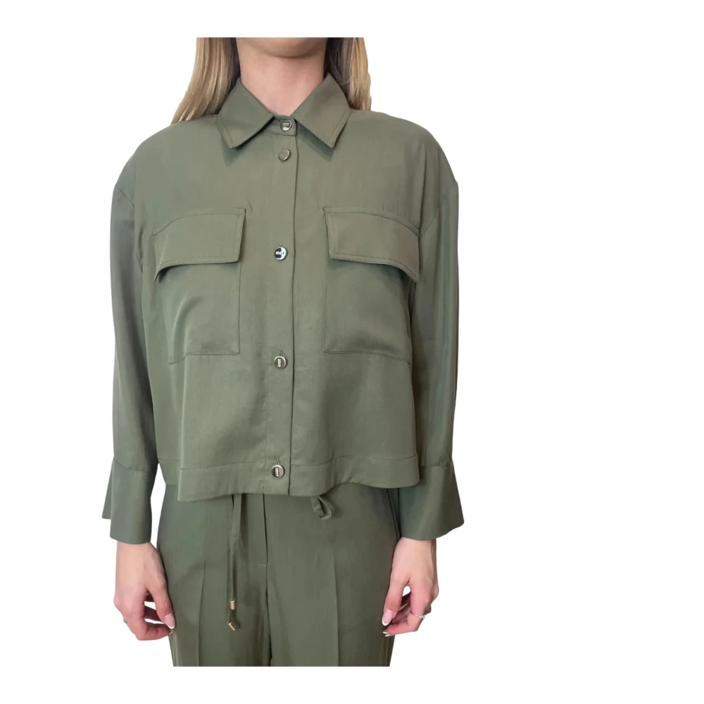 Liu Jo Women's Green Camicia In Viscosa