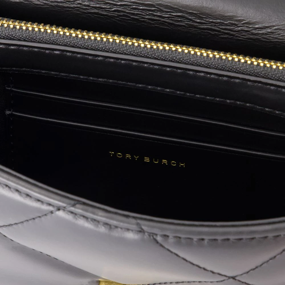 TORY BURCH Diamanten Portemonnee Op Ketting Leer Zwart Black Dames