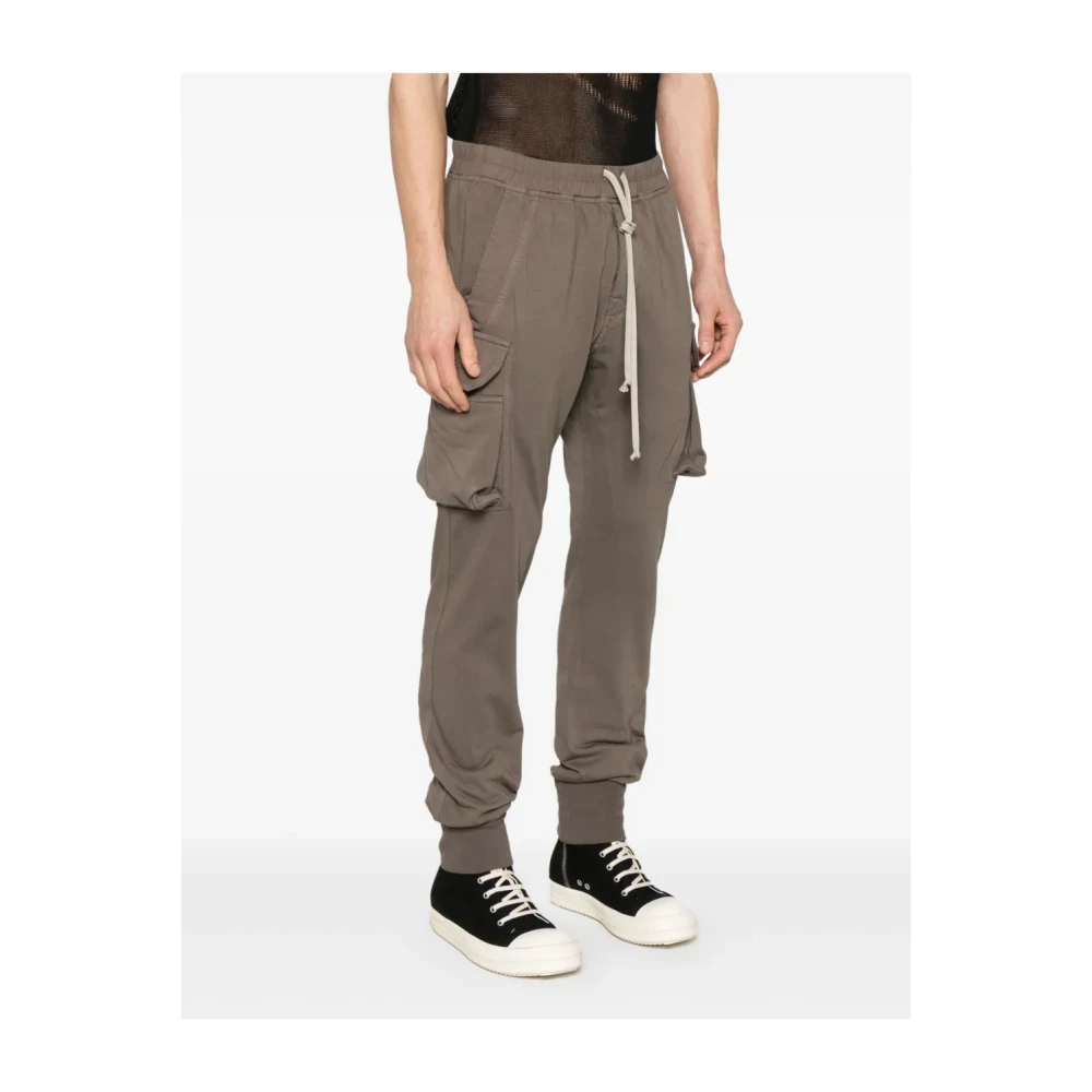 Rick Owens Cargo Broek met Elastische Tailleband met Trekkoord Gray Heren