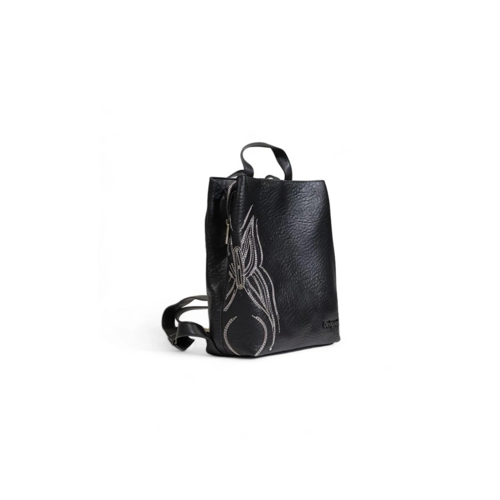 Desigual Verstelbare Banden Polyurethaan Rugzak Dames Collectie Black Dames