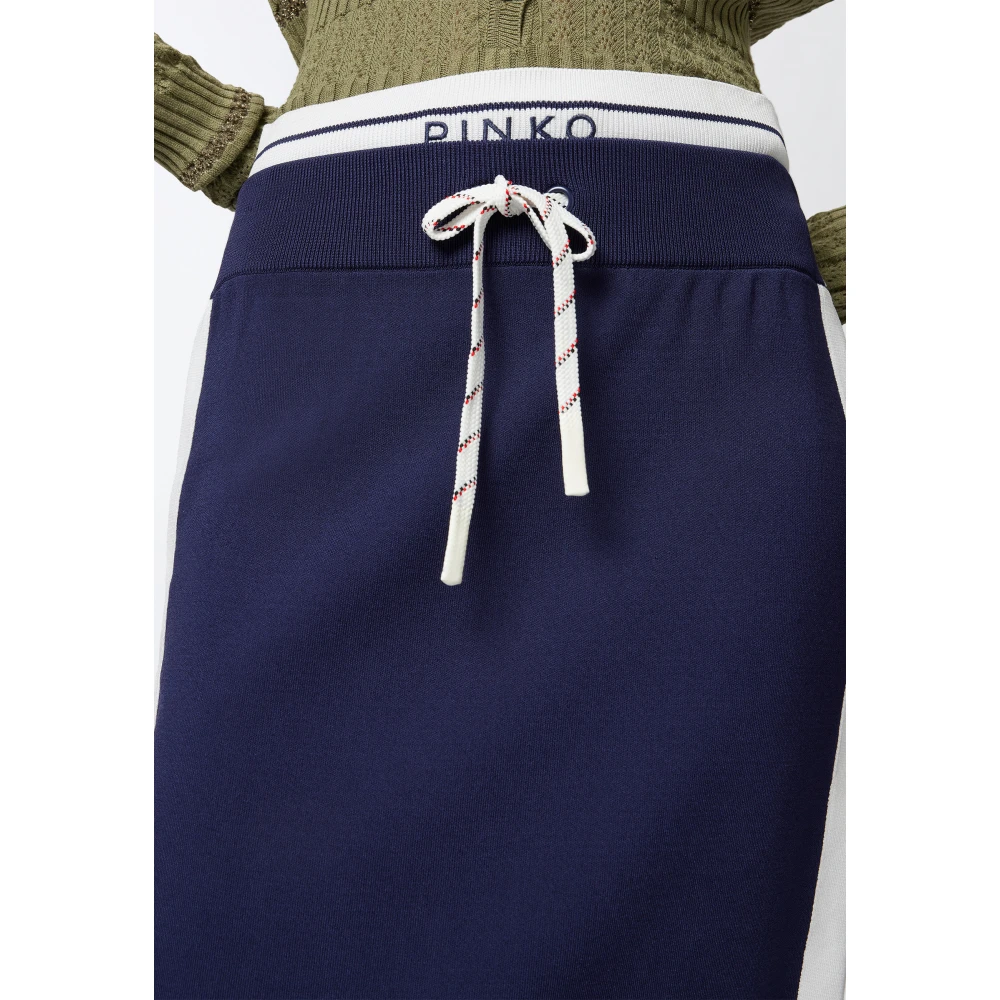 pinko Technische Fleece Rok Marmolada Stijl Blue Dames