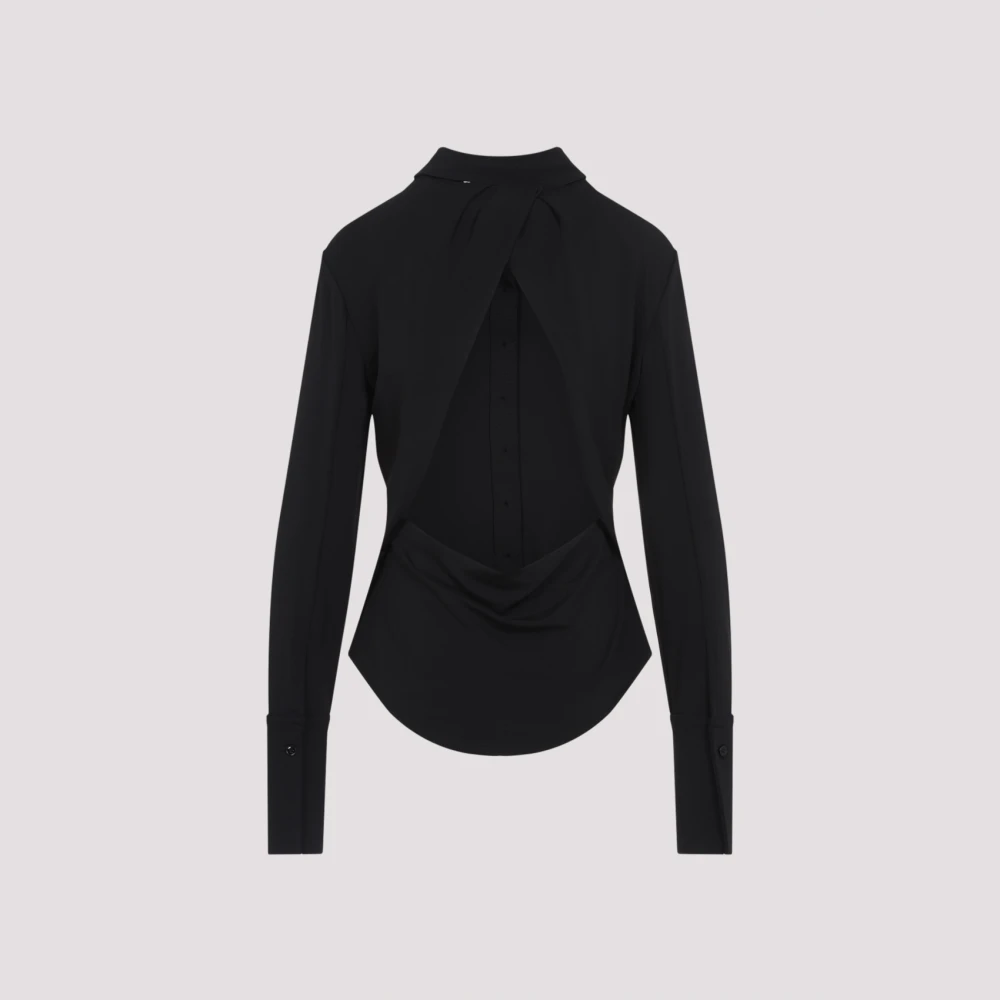 SPORTMAX Elegante Candido Shirt in Zwart Black Dames