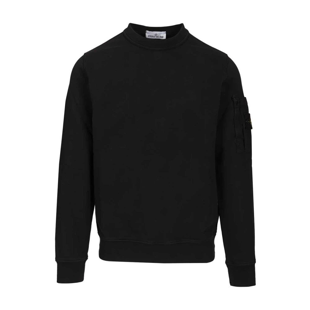 Stone Island Blue Cotton Fleece Crewneck Sweatshirt - Male - Sweatshirts - 2XL - Sweatshirts & Hoodies