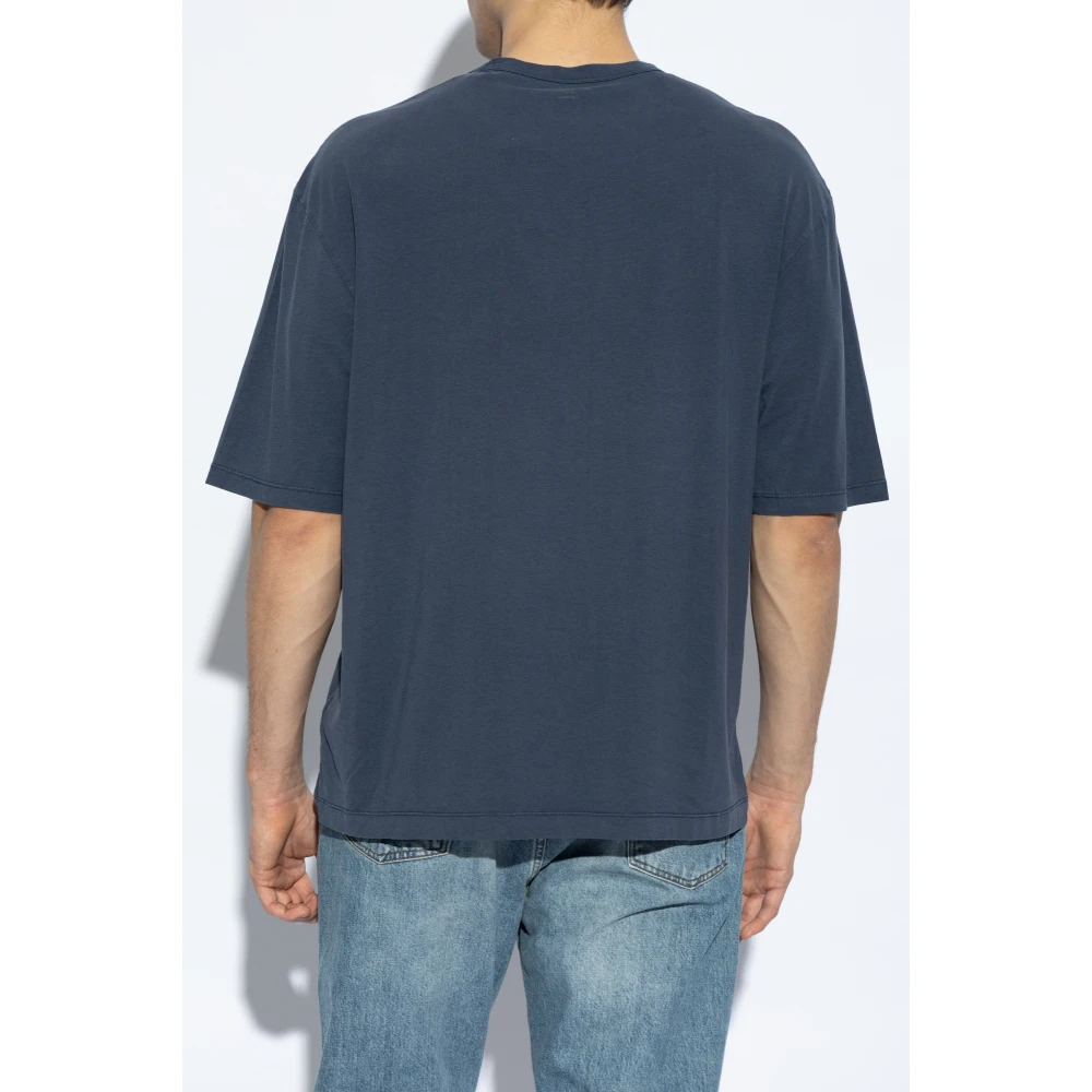 Officine Générale T-shirt met ronde hals Blue Heren