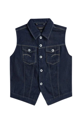 Pitched Hem Slim Vest