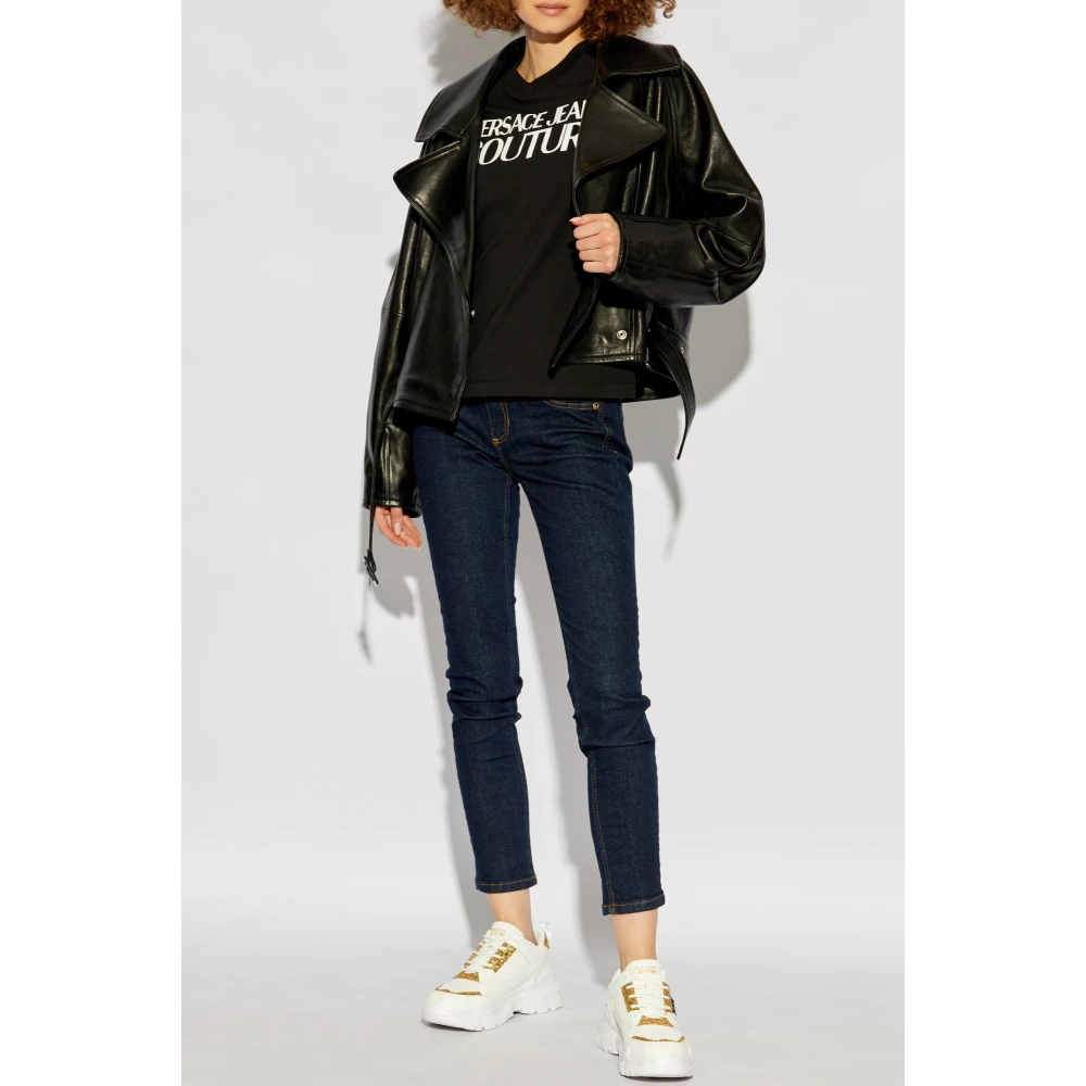 Versace Jeans Couture T-shirt met print Black Dames
