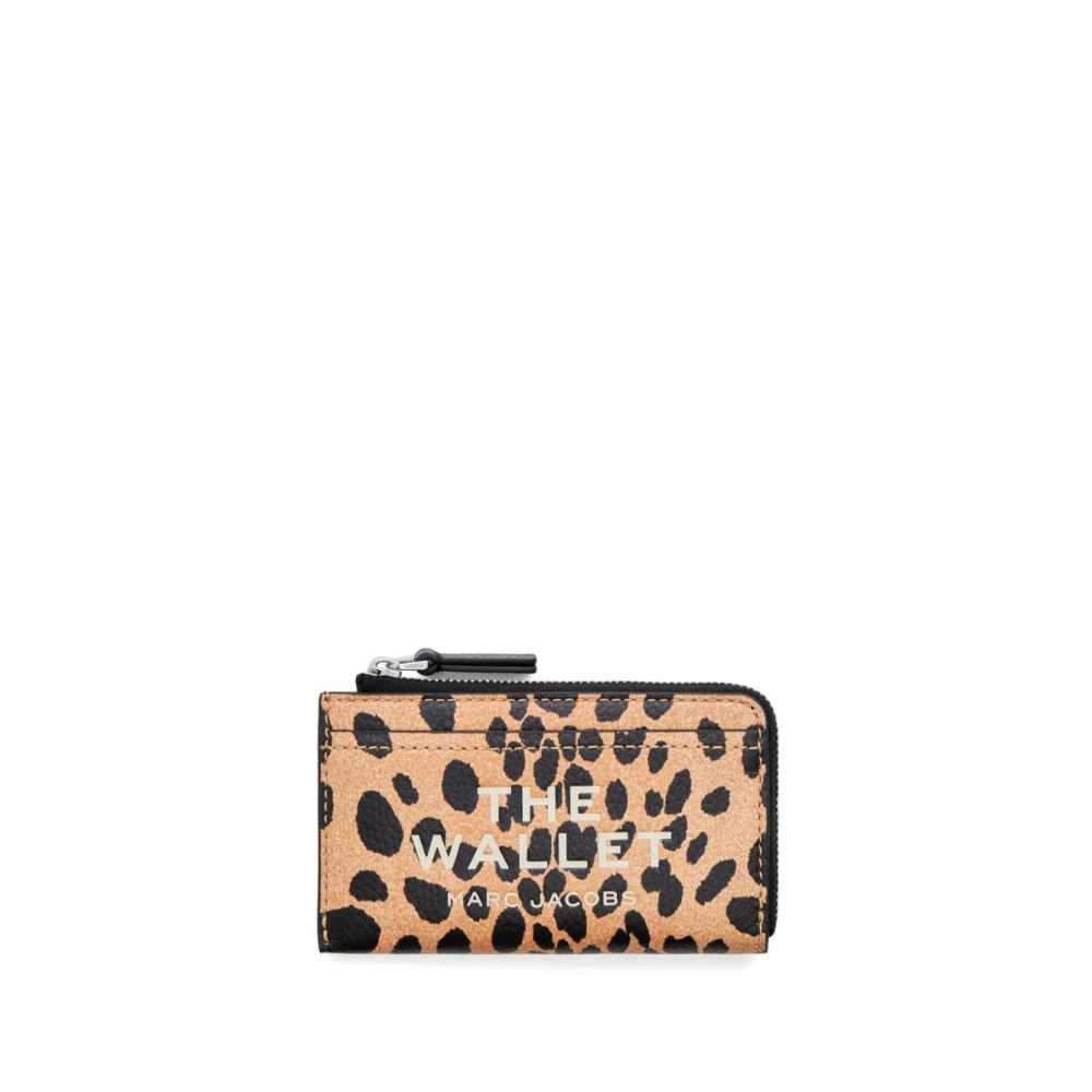 Marc Jacobs Cheetah Top Zip Multi Wallet Beige Dames