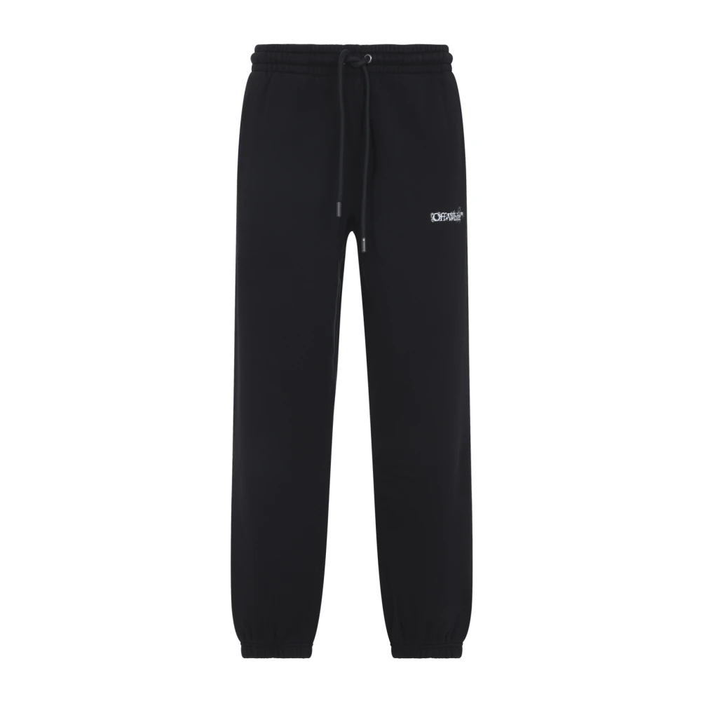 Off White Men's Black Sweatpants, S, Heraldic Arrow Cuffed Sweatpant