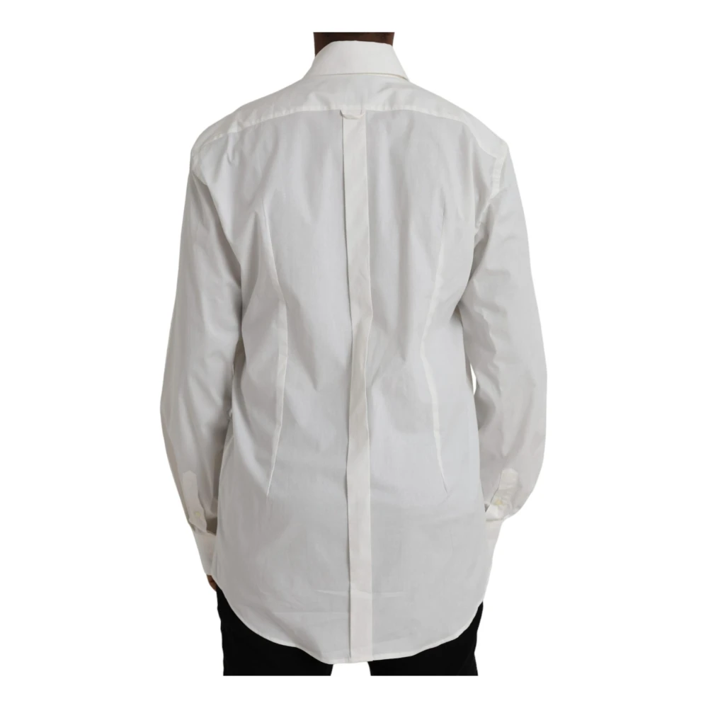 Dolce & Gabbana Klassieke Katoenen Overhemd Wit White Heren