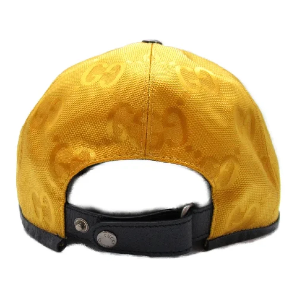 Gucci Vintage Pre-owned Canvas hats Yellow Dames