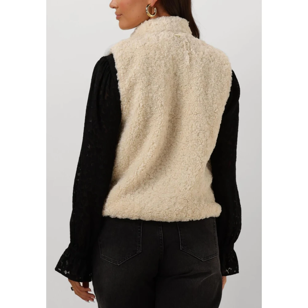 Pom Amsterdam Teddy Love Blazer Gilet Beige Dames