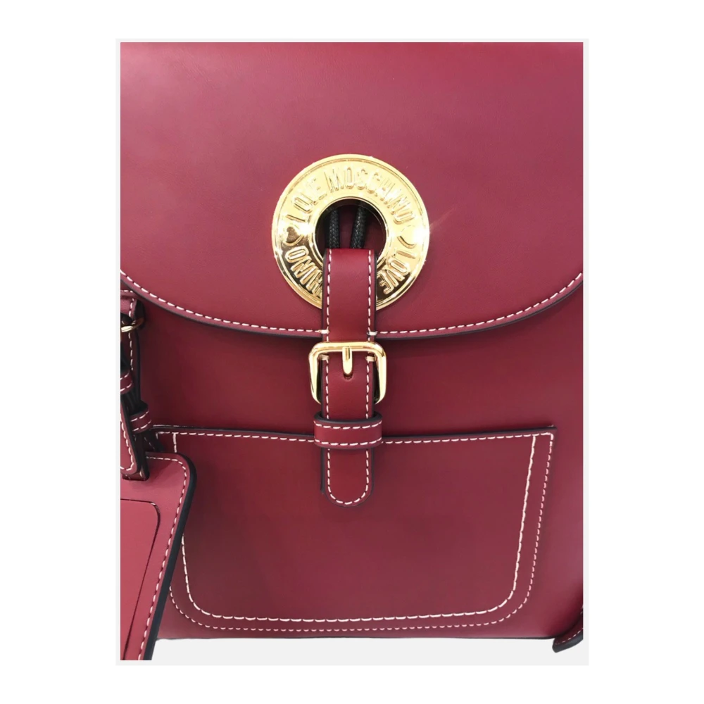 Love Moschino Ruime rugzak met verstelbare bandjes Red Dames