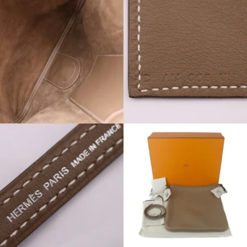 Hermès Vintage Pre-owned Leather shoulder-bags Gray Dames
