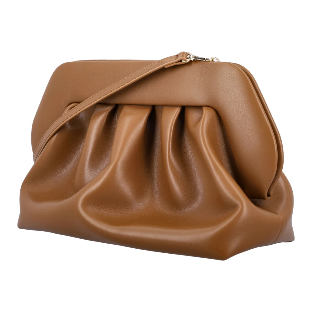 THEMOIRè Karamel Vegan Stof Clutch Handtas Brown Dames