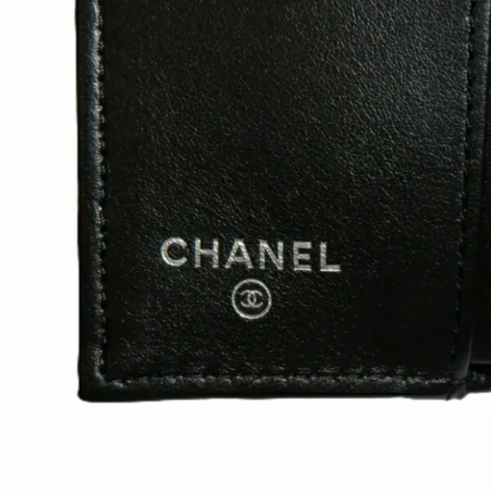 Chanel Vintage Pre-owned Leather wallets Black Dames