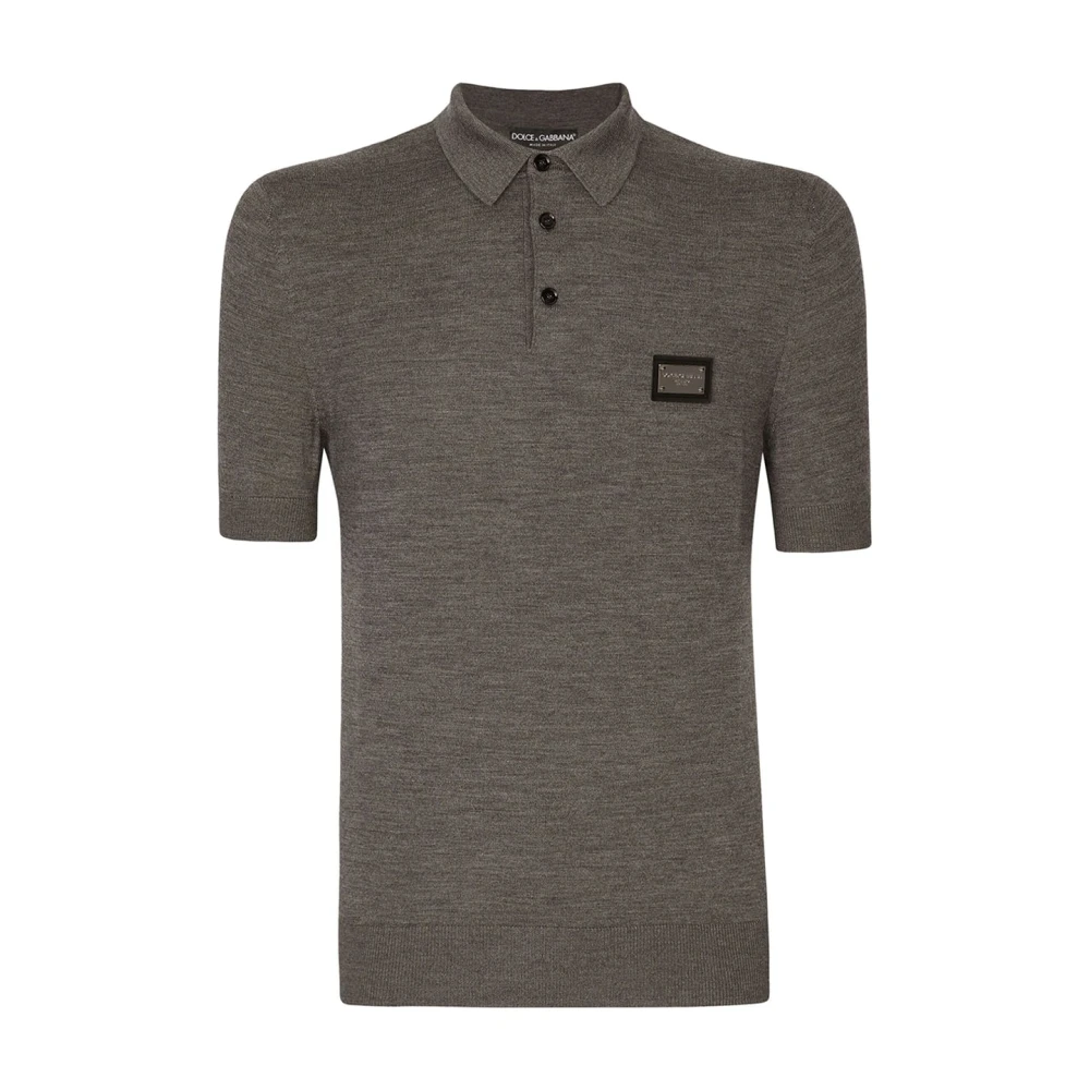 Dolce & Gabbana Klassieke Polo T-Shirt Gray Heren