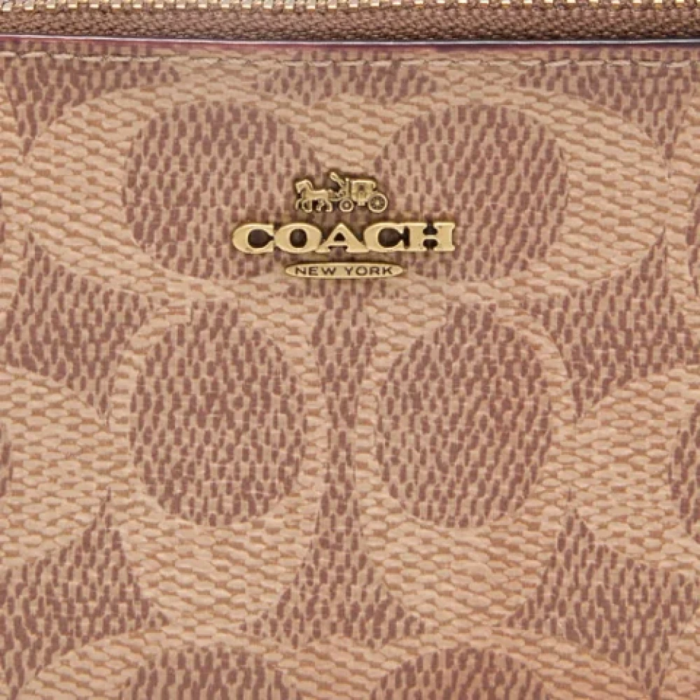 Coach Pre-owned Coated canvas wallets Brown Dames