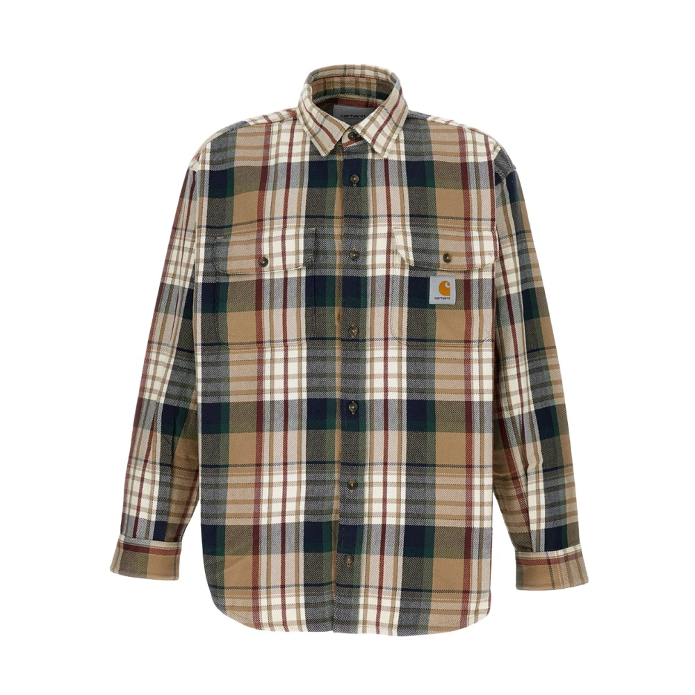Carhartt Wip Men's Multicolor Casual Shirts, M, Long-Sleeve Cotton Twill Shirt