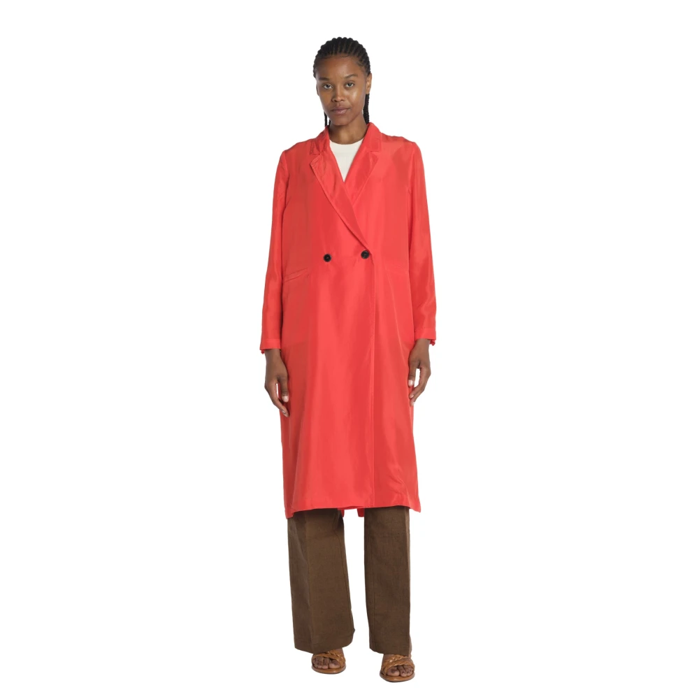 Coats > Double-Breasted Coats - - Pomandère - Modalova